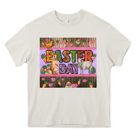Cream Easter day farm animals tumbler Heavy Core Tee - HowdyJamesFarm
