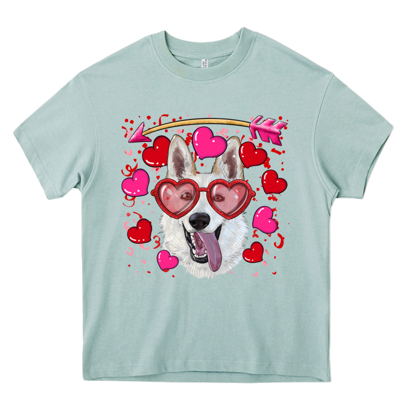 Valentine's Day  White Shepherd Heavy Core Tee by RanaPortraitStore | Teevron