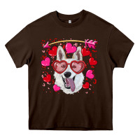 Chocolate Brown valentine's day  white shepherd Heavy Core Tee - RanaPortraitStore