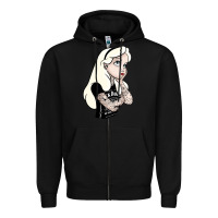 Black alice tattoo Zipper Hoodie - artisFamous