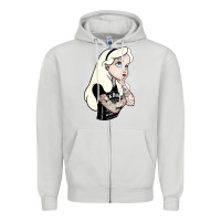 Dove Grey alice tattoo Zipper Hoodie - artisFamous