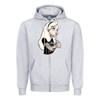 Heather Grey alice tattoo Zipper Hoodie - artisFamous