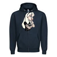 Navy alice tattoo Zipper Hoodie - artisFamous