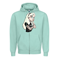 Seafoam alice tattoo Zipper Hoodie - artisFamous