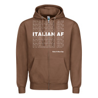 Chestnut italian af Zipper Hoodie - artisFamous