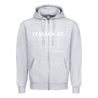 Heather Grey italian af Zipper Hoodie - artisFamous