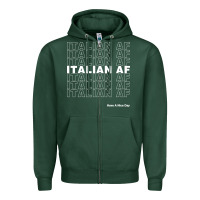 Sports Green italian af Zipper Hoodie - artisFamous