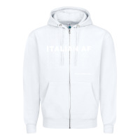 White italian af Zipper Hoodie - artisFamous