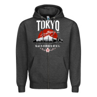 Charcoal Heather tokyo Zipper Hoodie - artisFamous