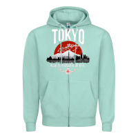 Seafoam tokyo Zipper Hoodie - artisFamous