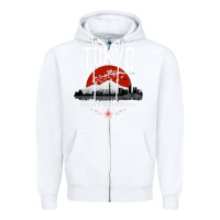 White tokyo Zipper Hoodie - artisFamous
