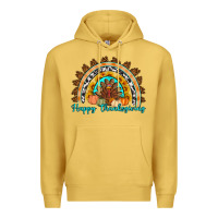 Antique Gold Happy thanksgiving rainbow Premium Hoodie - Artiststas