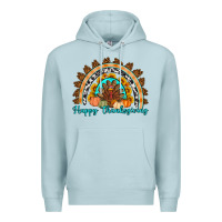 Blue Mist Happy thanksgiving rainbow Premium Hoodie - Artiststas