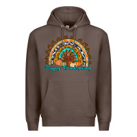 Coffee Happy thanksgiving rainbow Premium Hoodie - Artiststas