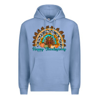 Colony Blue Happy thanksgiving rainbow Premium Hoodie - Artiststas
