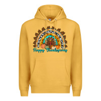 Mustard Happy thanksgiving rainbow Premium Hoodie - Artiststas