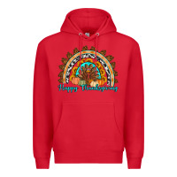 Red Happy thanksgiving rainbow Premium Hoodie - Artiststas