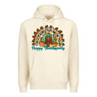 Sandshell Happy thanksgiving rainbow Premium Hoodie - Artiststas