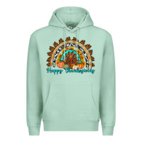 Seafoam Happy thanksgiving rainbow Premium Hoodie - Artiststas