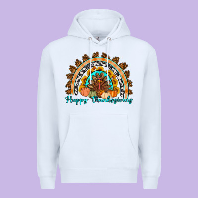 Happy Thanksgiving Rainbow Premium Hoodie Designed By Artiststas