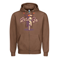 Chestnut vespa Zipper Hoodie - artisFamous