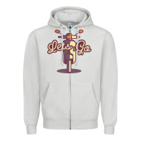 Dove Grey vespa Zipper Hoodie - artisFamous