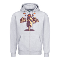 Heather Grey vespa Zipper Hoodie - artisFamous