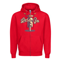 Red vespa Zipper Hoodie - artisFamous