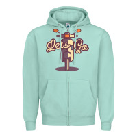 Seafoam vespa Zipper Hoodie - artisFamous