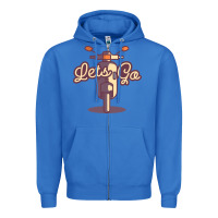 True Royal vespa Zipper Hoodie - artisFamous