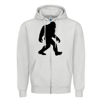 Dove Grey bigfoot in black design Zipper Hoodie - artisFamous