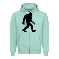 Seafoam bigfoot in black design Zipper Hoodie - artisFamous