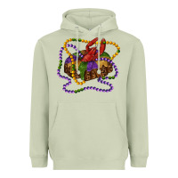 Matcha mardi gras craw fish king cake with leopard Heavyweight Hoodie - RanaPortraitStore