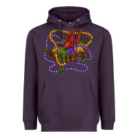 Plum mardi gras craw fish king cake with leopard Heavyweight Hoodie - RanaPortraitStore