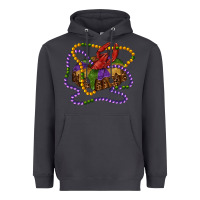 Smoke mardi gras craw fish king cake with leopard Heavyweight Hoodie - RanaPortraitStore