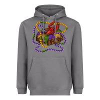 Storm mardi gras craw fish king cake with leopard Heavyweight Hoodie - RanaPortraitStore
