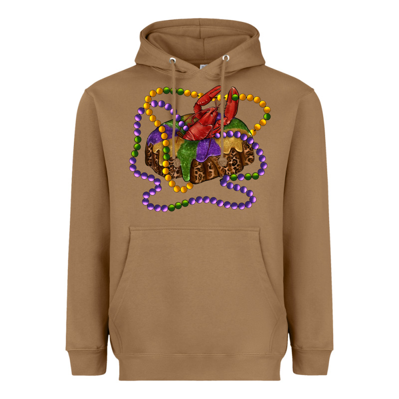 Mardi Gras Craw Fish King Cake With Leopard Heavyweight Hoodie by RanaPortraitStore | Teevron