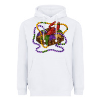 White mardi gras craw fish king cake with leopard Heavyweight Hoodie - RanaPortraitStore