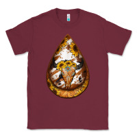 Burgundy sunflower tooled leather bullskull teardrop earrings Classic Tee - Jasminsmagicworld