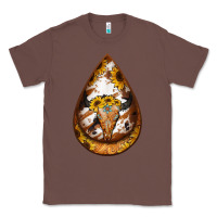 Chestnut sunflower tooled leather bullskull teardrop earrings Classic Tee - Jasminsmagicworld