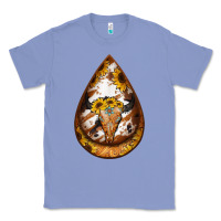 Colony Blue sunflower tooled leather bullskull teardrop earrings Classic Tee - Jasminsmagicworld