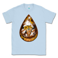 Dusty Blue sunflower tooled leather bullskull teardrop earrings Classic Tee - Jasminsmagicworld