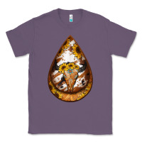 Lavender sunflower tooled leather bullskull teardrop earrings Classic Tee - Jasminsmagicworld