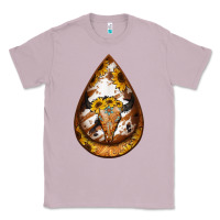 Lilac sunflower tooled leather bullskull teardrop earrings Classic Tee - Jasminsmagicworld