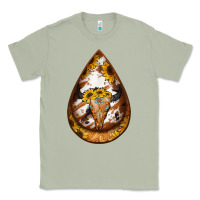 Matcha sunflower tooled leather bullskull teardrop earrings Classic Tee - Jasminsmagicworld
