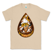 Mushroom sunflower tooled leather bullskull teardrop earrings Classic Tee - Jasminsmagicworld