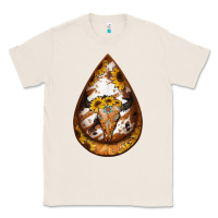 Natural sunflower tooled leather bullskull teardrop earrings Classic Tee - Jasminsmagicworld