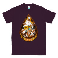 Plum sunflower tooled leather bullskull teardrop earrings Classic Tee - Jasminsmagicworld