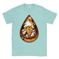 Seafoam sunflower tooled leather bullskull teardrop earrings Classic Tee - Jasminsmagicworld