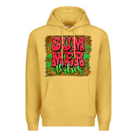 Summer Vibes Watermelon Leopard Background Premium Hoodie | Teevron
